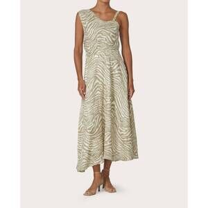 NEW LUSANA tango linen dress in macan